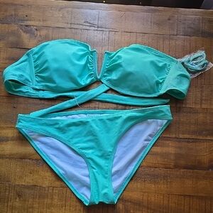 Freestyle Revolution Turquoise Bikini Set Top L / Bottom M ⭐️NWOT⭐️